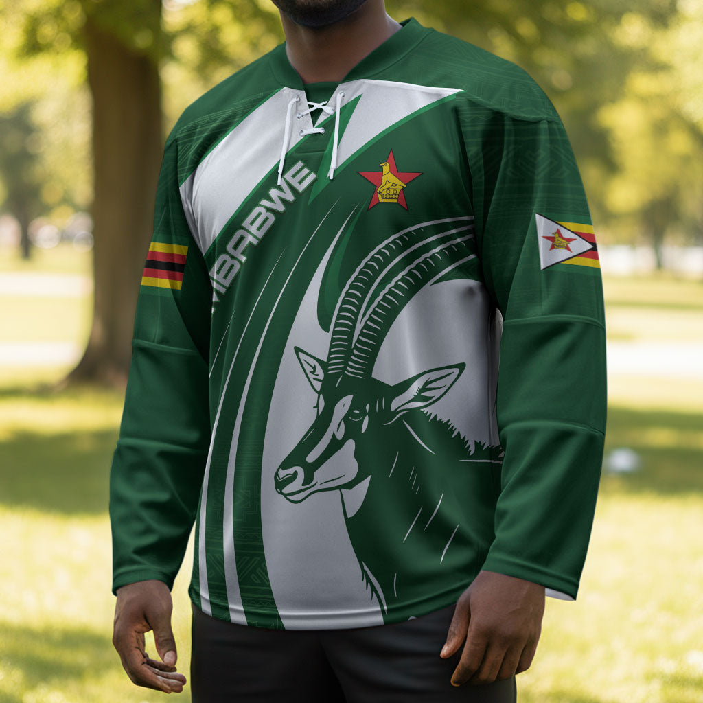 Zimbabwe Sables Afro Batik Personalized Hockey Jersey
