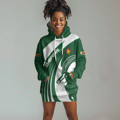 Zimbabwe Sables Afro Batik Personalized Hoodie Dress
