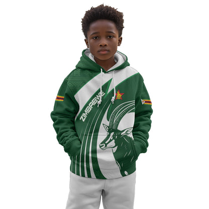 Zimbabwe Sables Afro Batik Personalized Kid Hoodie