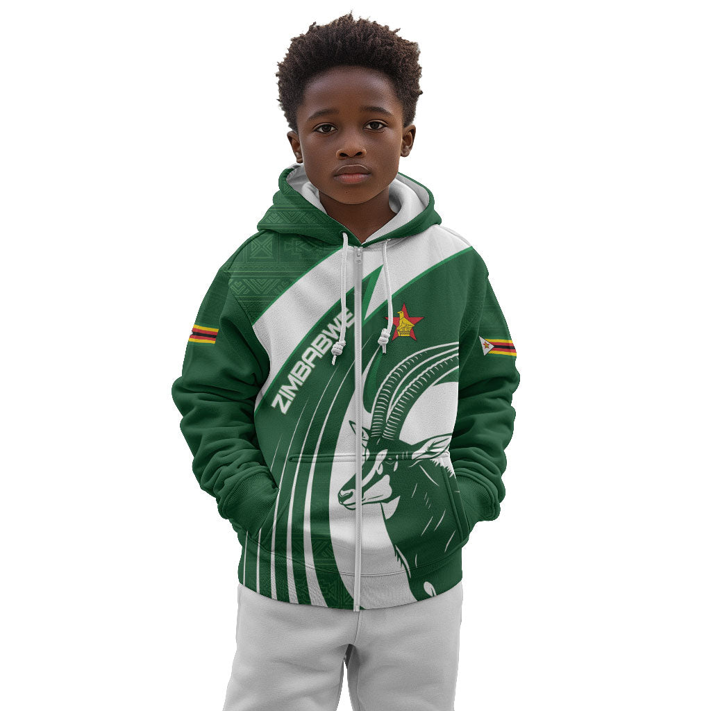 Zimbabwe Sables Afro Batik Personalized Kid Hoodie