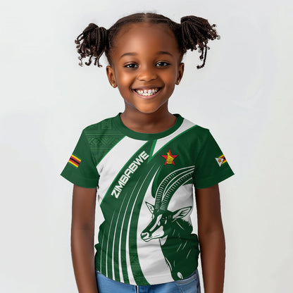 Zimbabwe Sables Afro Batik Personalized Kid T shirt