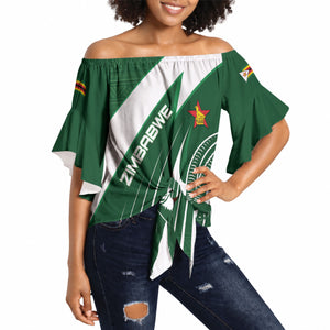 Zimbabwe Sables Afro Batik Personalized Off Shoulder Wrap Waist Top