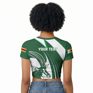 Zimbabwe Sables Afro Batik Personalized Raglan Cropped T shirt