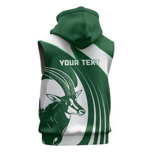 Zimbabwe Sables Afro Batik Personalized Sleeveless Zip Hoodie