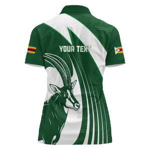Zimbabwe Sables Afro Batik Personalized Women Polo Shirt