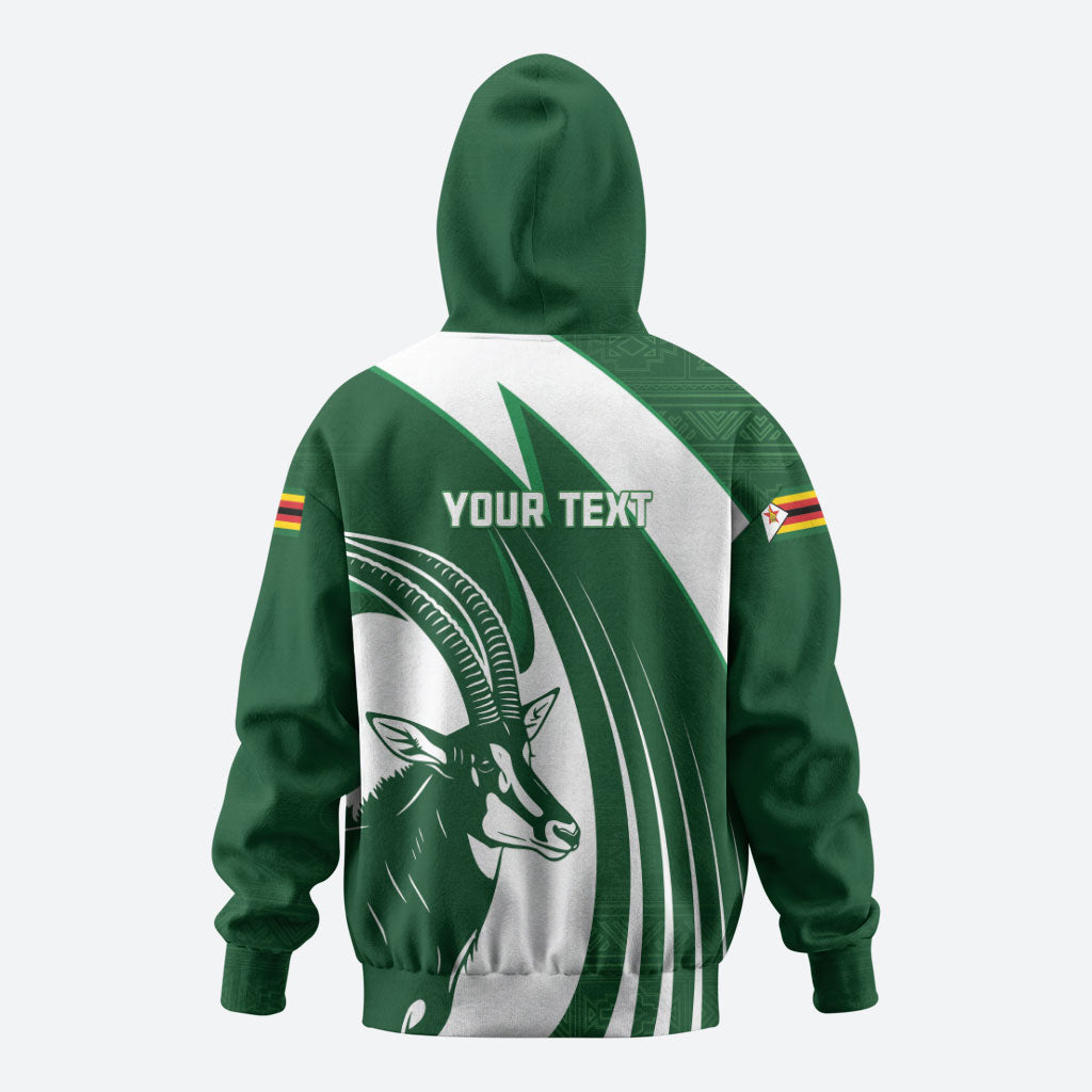 Zimbabwe Sables Afro Batik Personalized Zip Hoodie