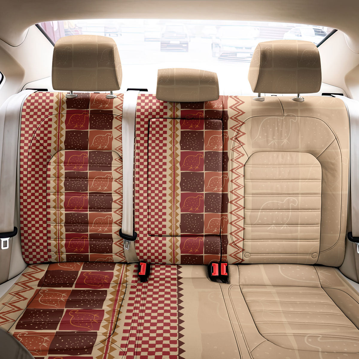 Zimbabwe Heritage Kudhinda Inspired Print Back Car Seat Cover