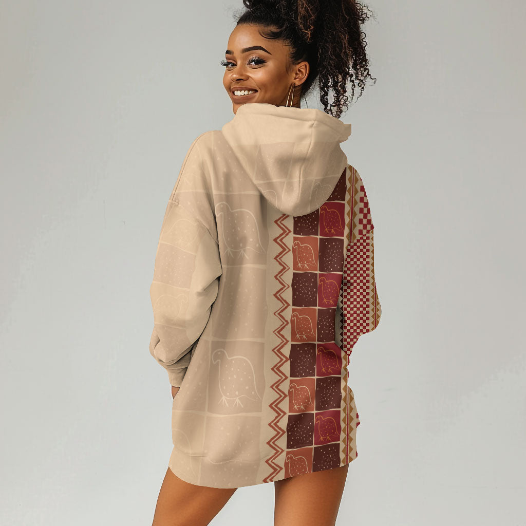 Zimbabwe Heritage Kudhinda Inspired Print Hoodie Dress