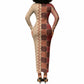 Zimbabwe Heritage Kudhinda Inspired Print Long Sleeve Bodycon Dress