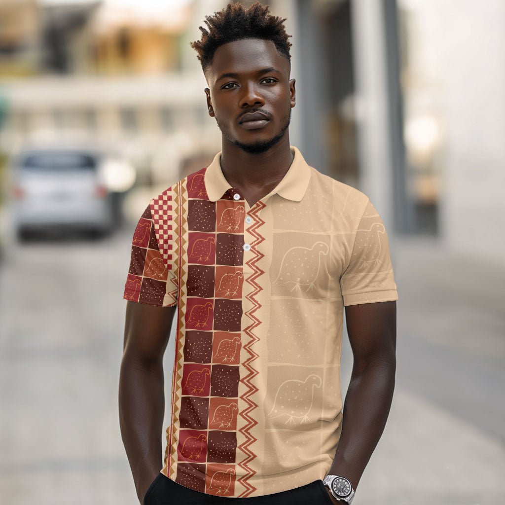 Zimbabwe Heritage Kudhinda Inspired Print Polo Shirt
