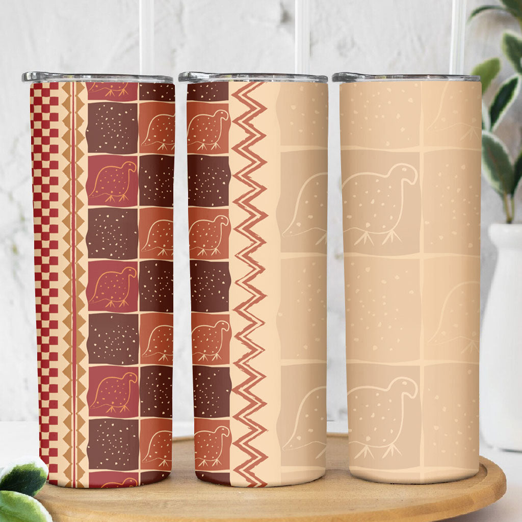 Zimbabwe Heritage Kudhinda Inspired Print Skinny Tumbler