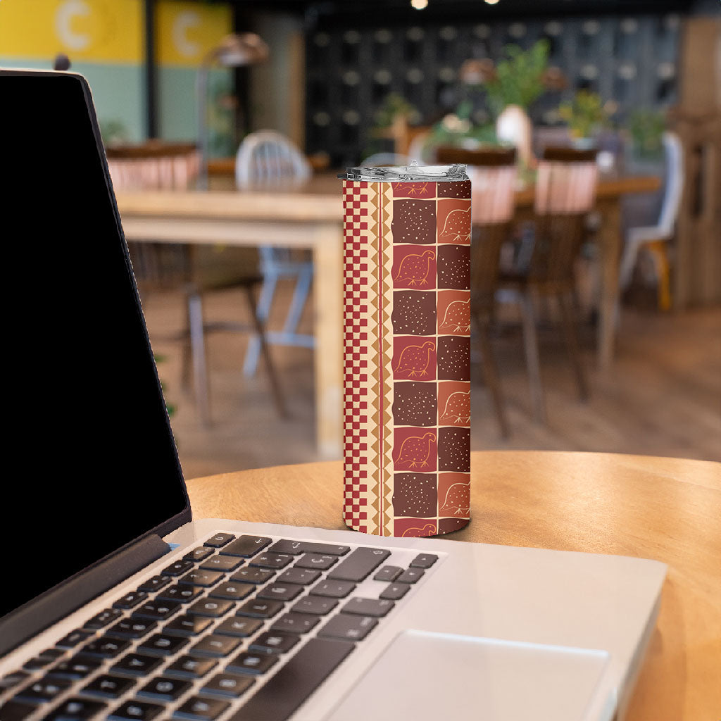 Zimbabwe Heritage Kudhinda Inspired Print Skinny Tumbler