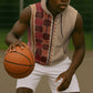 Zimbabwe Heritage Kudhinda Inspired Print Sleeveless Zip Hoodie