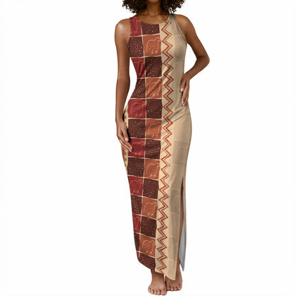 Zimbabwe Heritage Kudhinda Inspired Print Tank Maxi Dress