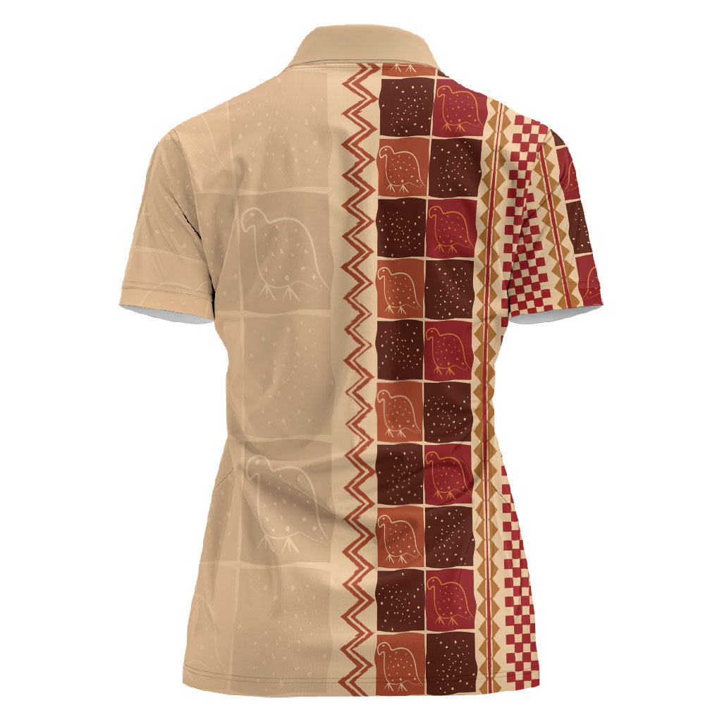 Zimbabwe Heritage Kudhinda Inspired Print Women Polo Shirt