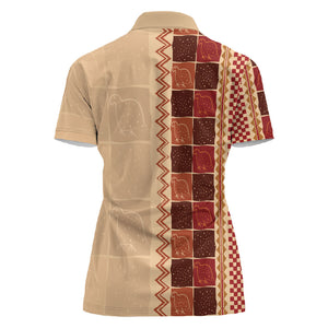 Zimbabwe Heritage Kudhinda Inspired Print Women Polo Shirt