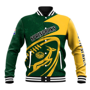 Personalised South Africa Rugby Baseball Jacket Bokke Champions Sporty Dynamics LT7