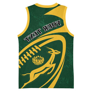 Personalised South Africa Rugby Basketball Jersey Bokke Champions Sporty Dynamics - African Pride