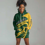 Personalised South Africa Rugby Hoodie Dress Bokke Champions Sporty Dynamics