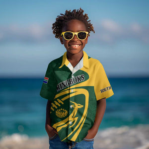 Personalised South Africa Rugby Kid Hawaiian Shirt Bokke Champions Sporty Dynamics
