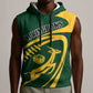 Personalised South Africa Rugby Sleeveless Hoodie Bokke Champions Sporty Dynamics - African Pride