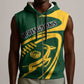 Personalised South Africa Rugby Sleeveless Zip Hoodie Bokke Champions Sporty Dynamics - African Pride