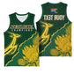 Personalised South Africa Rugby 2023 Basketball Jersey Bokke Champions Kente Ethnic - African Pride