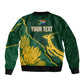 Personalised South Africa Rugby 2023 Bomber Jacket Bokke Champions Kente Ethnic