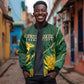 Personalised South Africa Rugby 2023 Bomber Jacket Bokke Champions Kente Ethnic