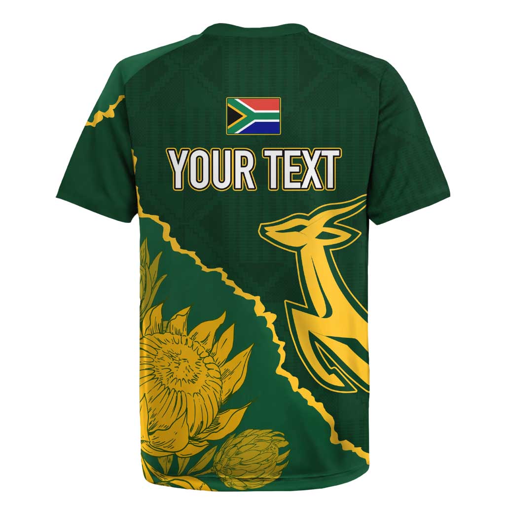 Personalised South Africa Rugby 2023 Rugby Jersey Bokke Champions Kente Ethnic