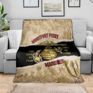 Montfort Point Marines Blanket African American First To Fight Prejudice