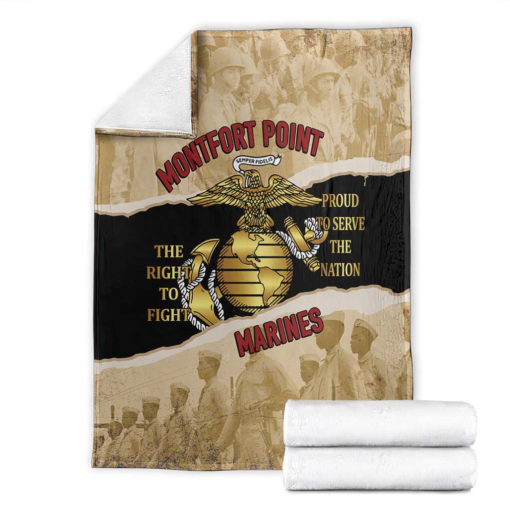 Montfort Point Marines Blanket African American First To Fight Prejudice