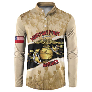 Montfort Point Marines Button Sweatshirt African American First To Fight Prejudice