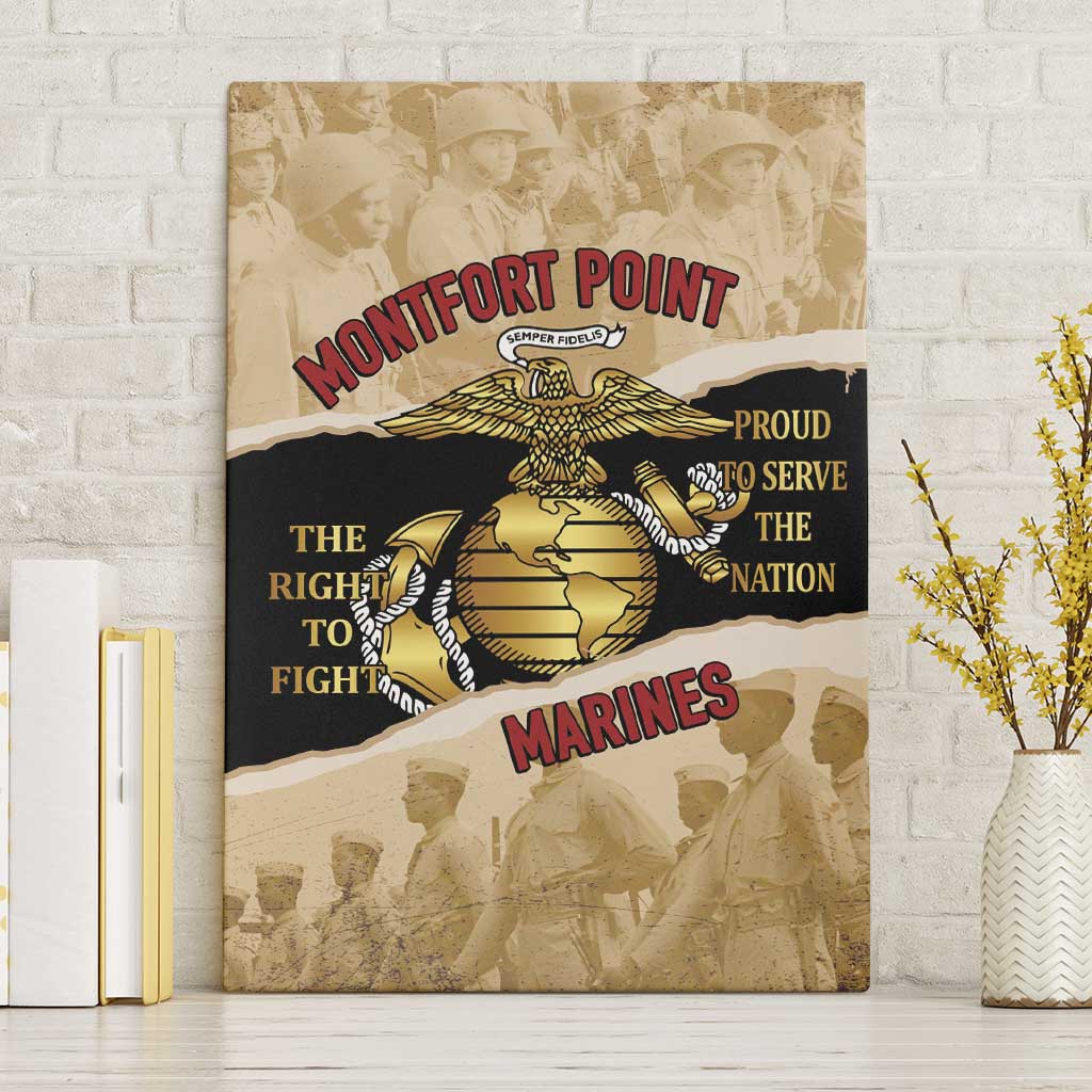 Montfort Point Marines Canvas Wall Art African American First To Fight Prejudice