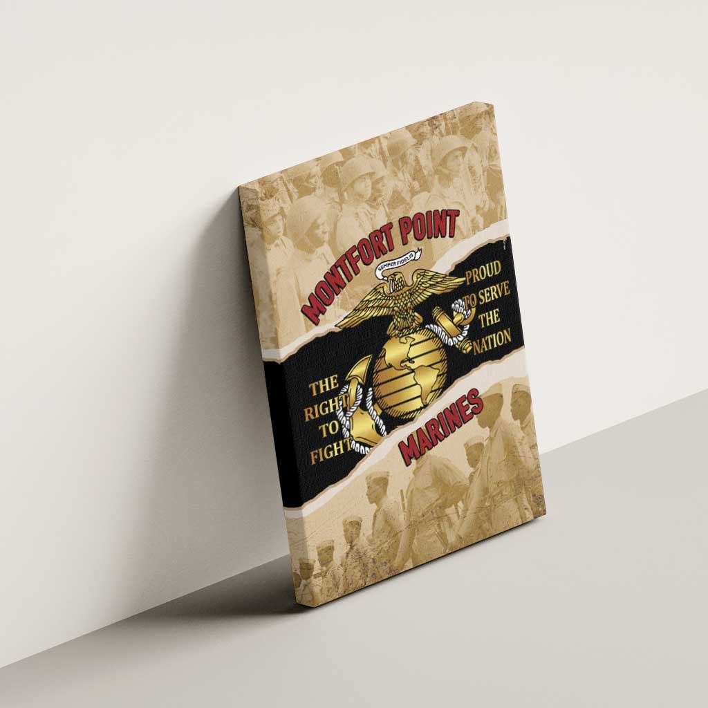 Montfort Point Marines Canvas Wall Art African American First To Fight Prejudice