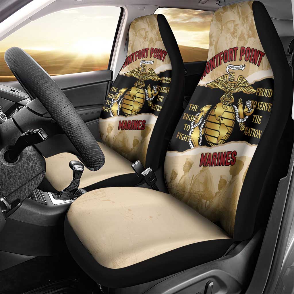 Montfort Point Marines Car Seat Cover African American First To Fight Prejudice