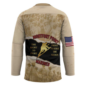 Montfort Point Marines Hockey Jersey African American First To Fight Prejudice