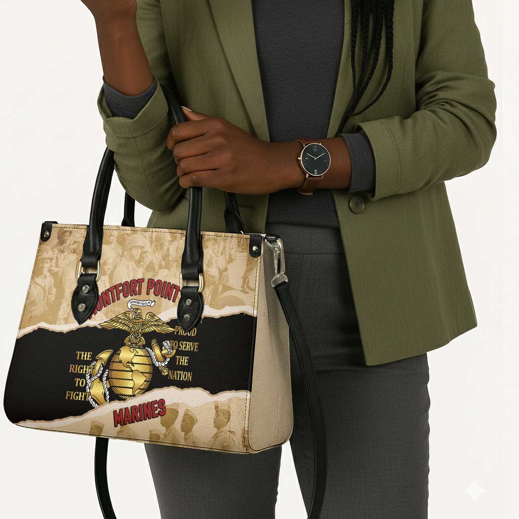 Montfort Point Marines Leather Bag African American First To Fight Prejudice