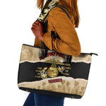 Montfort Point Marines Leather Tote Bag African American First To Fight Prejudice