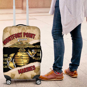 Montfort Point Marines Luggage Cover African American First To Fight Prejudice