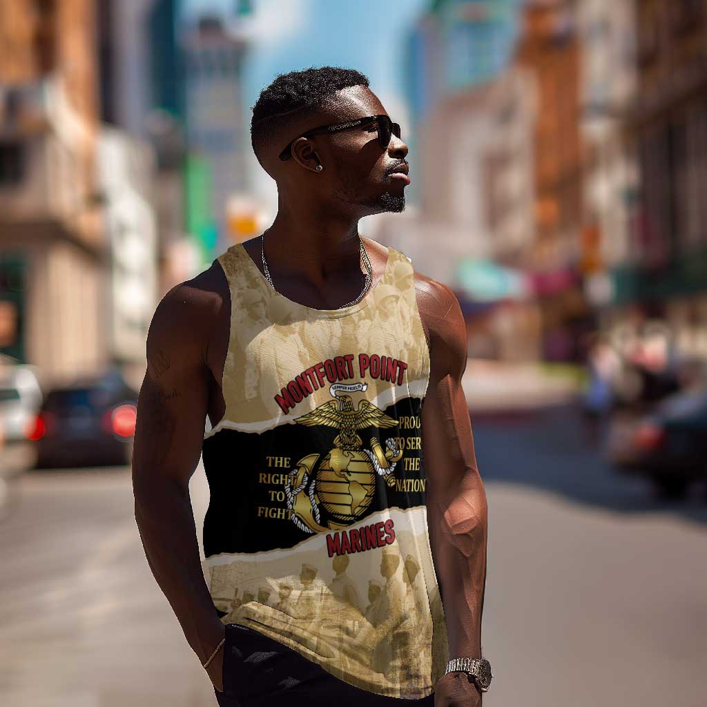 Montfort Point Marines Men Tank Top African American First To Fight Prejudice