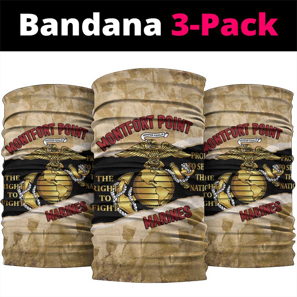 Montfort Point Marines Neck Gaiter African American First To Fight Prejudice