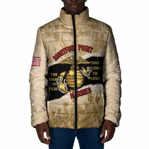 Montfort Point Marines Padded Jacket African American First To Fight Prejudice