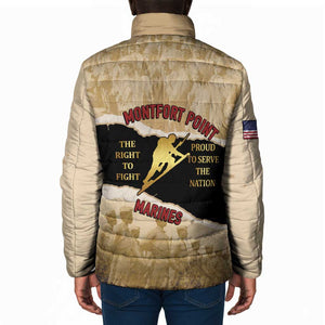Montfort Point Marines Padded Jacket African American First To Fight Prejudice