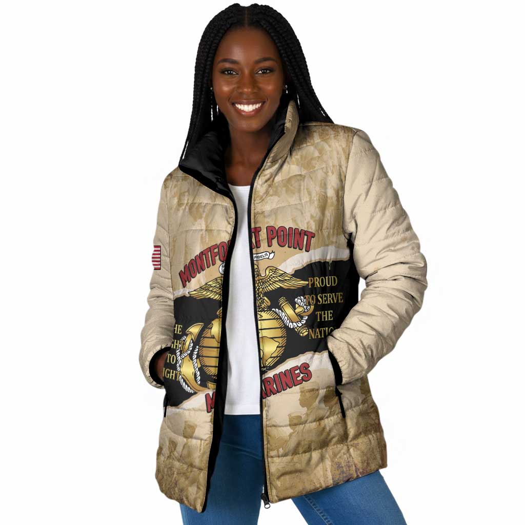 Montfort Point Marines Padded Jacket African American First To Fight Prejudice