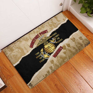 Montfort Point Marines Rubber Doormat African American First To Fight Prejudice