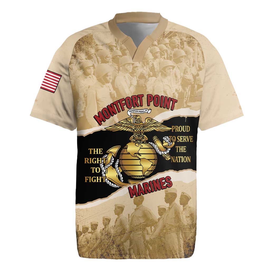Montfort Point Marines Rugby Jersey African American First To Fight Prejudice
