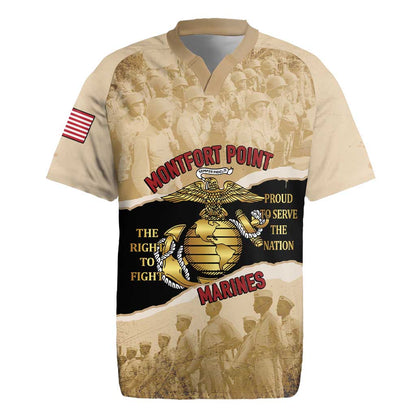 Montfort Point Marines Rugby Jersey African American First To Fight Prejudice
