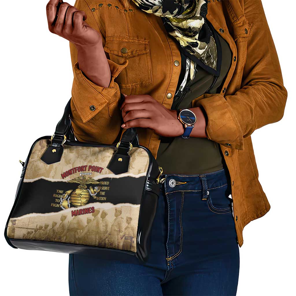 Montfort Point Marines Shoulder Handbag African American First To Fight Prejudice