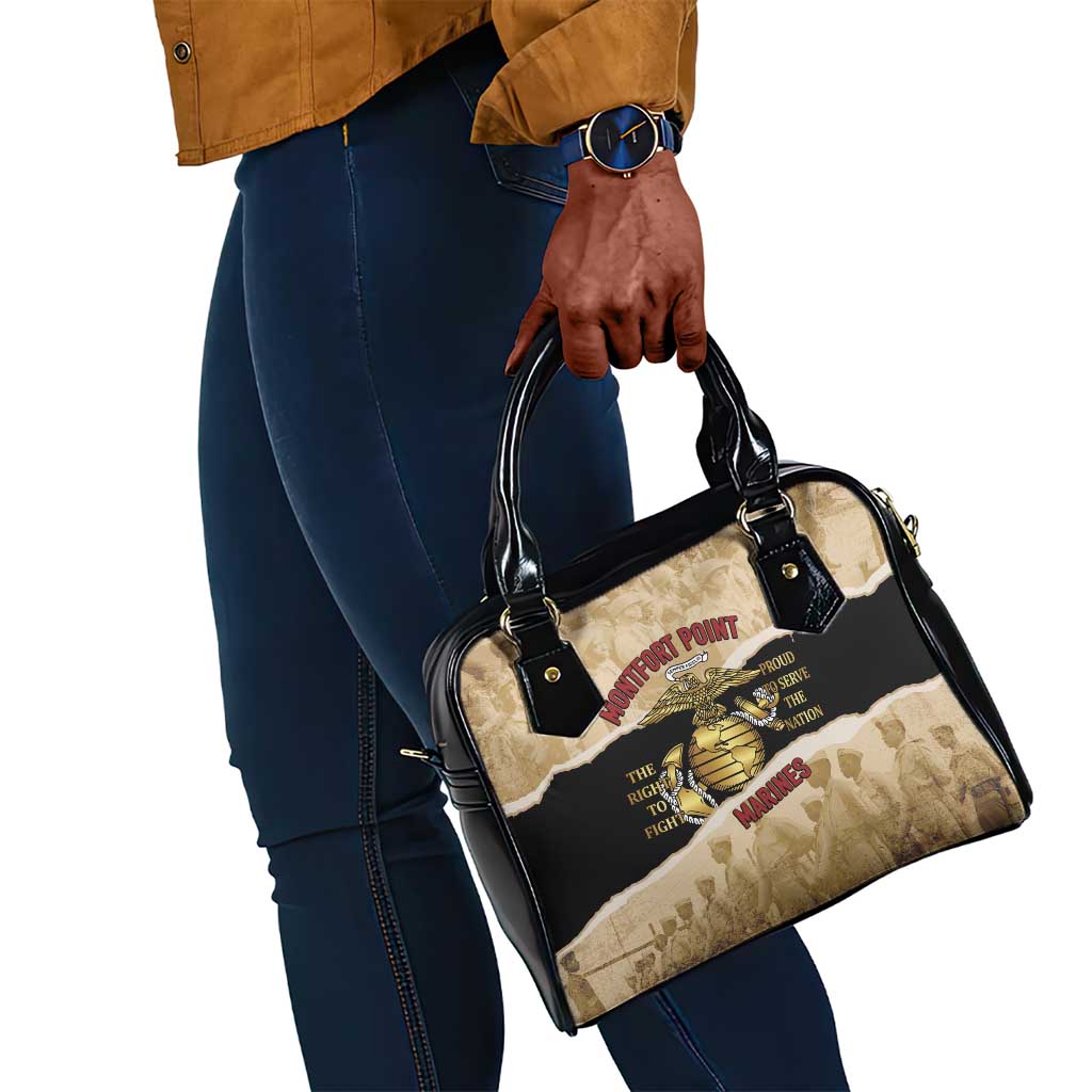 Montfort Point Marines Shoulder Handbag African American First To Fight Prejudice